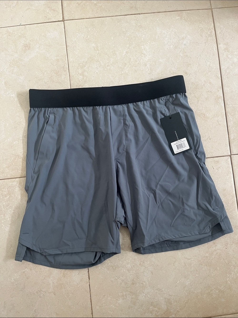Ten Thousand Gray Athletic Shorts with Black Waistband